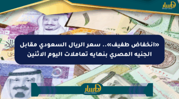 «انخفاض طفيف».. سعر الريال السعودي مقابل الجنيه المصري بنهاية تعاملات اليوم الاثنين